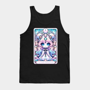 High Priestess Tarot Card Kawaii Cute Pastel Goth Anime Tank Top